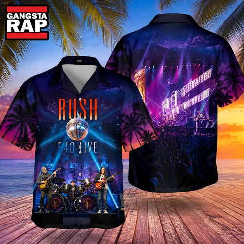 Rock Band Rush R40 Live Summer Aloha Hawaiian Shirt, Music Hawaiian Shirt