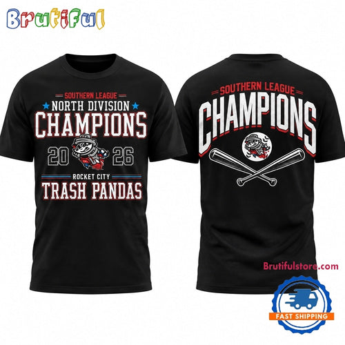 Rocket City Trash Pandas Southern League North Division Championship 2026 T Shirt