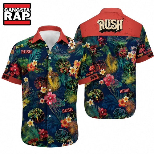 Rush Band Tropical Paradise Tour Edition Hawaiian Shirt, Music Hawaiian Shirt