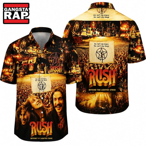 Rush Beyond the Lighted Stage Hawaiian Shirt, Music Hawaiian Shirt