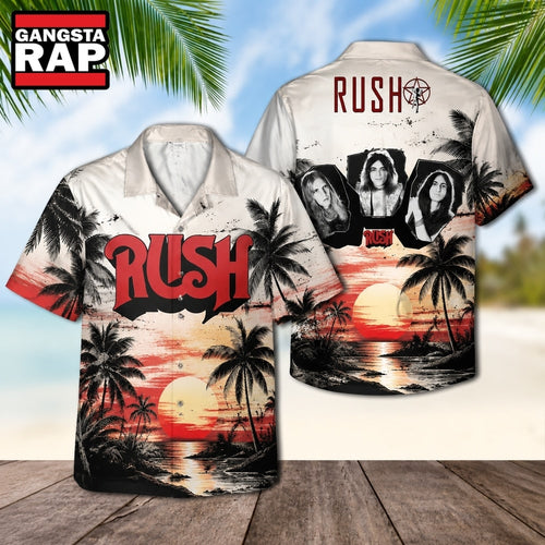 Rush Hemisphere Tour Vintage Hawaiian Shirt, Music Hawaiian Shirt