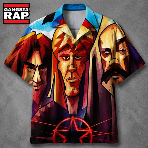 Rush Progressive Portraits Hawaiian Shirt, Music Hawaiian Shirt