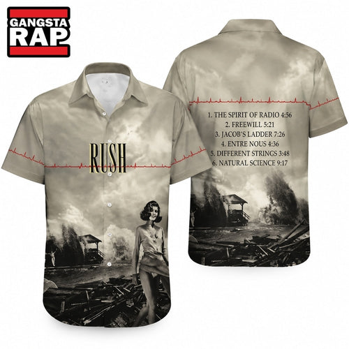 Rush Rock Band Permanent Waves Hawaiian Shirt, Music Hawaiian Shirt