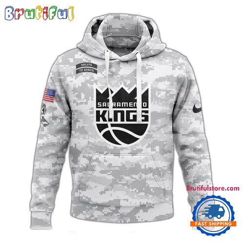 Sacramento Kings Camo 2025 Salute to Service Club Hoodie