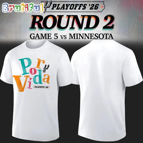 San Antonio Spurs 2026 Playoff Game 5 White T Shirts
