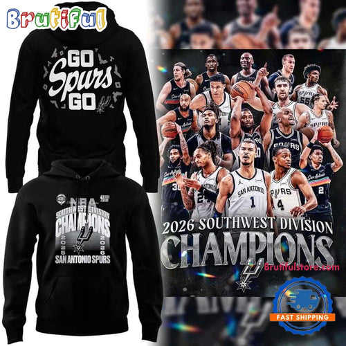 San Antonio Spurs 2026 Southwest Division Champions Go Spurs Go Hoodie T-Shirt