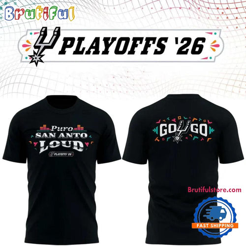 San Antonio Spurs Puro San Anto Loud Playoffs 2026 T Shirt