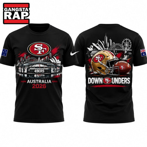 San Francisco 49ers 2026 Melbourne Game Special New Black T Shirt
