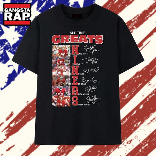 San Francisco 49ers All Time Greats Legends Graphic T Shirt