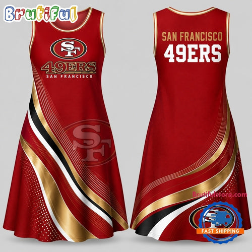 San Francisco 49ers NFL Team Pride Women’s Sleeveless Dress