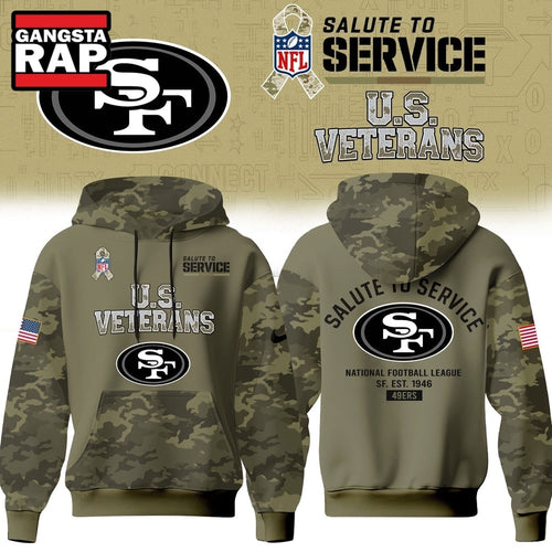 San Francisco 49ers NFL US Veterans Salute To Service 2026 Hoodie Shirt, Football New Design Shirt