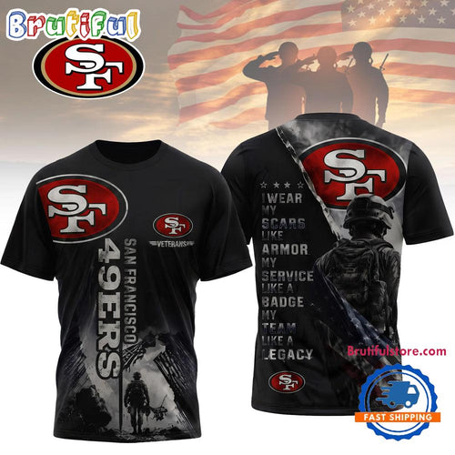 San Francisco 49ers NFL Veterans Legacy Team New Design 3D Shirt