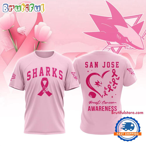 San Jose Sharks 2025 NHL Pink Breast Cancer Awareness All Over Print Shirt