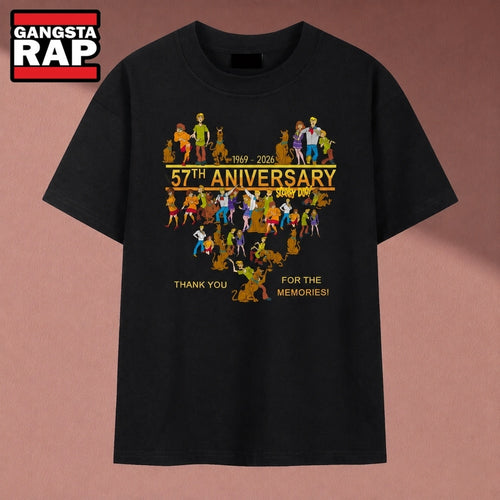Scooby Doo 57th Anniversary 1969 2026 Thank You For The Memories T Shirt, Music 2D Shirt