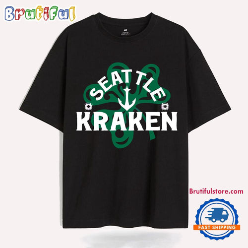 Seattle Kraken St Patricks Day Shamrock Design T Shirt