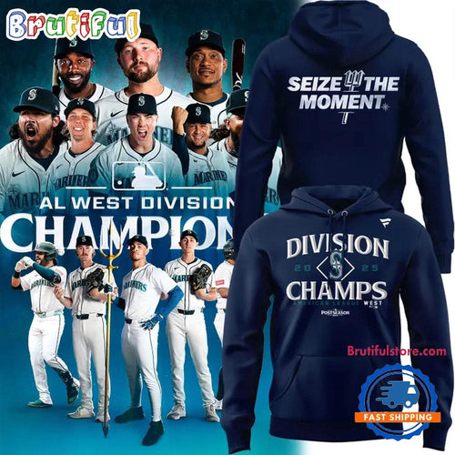 Seattle Mariners 2025 AL West Division Champions Limited Edition Hoodie Shirt