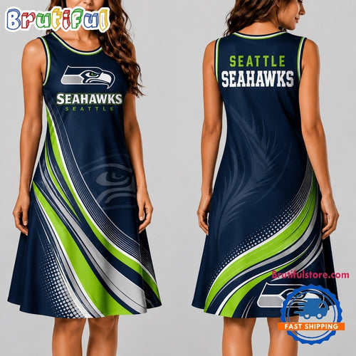 Seattle Seahawk NFL Team Pride Women’s Sleeveless Dress
