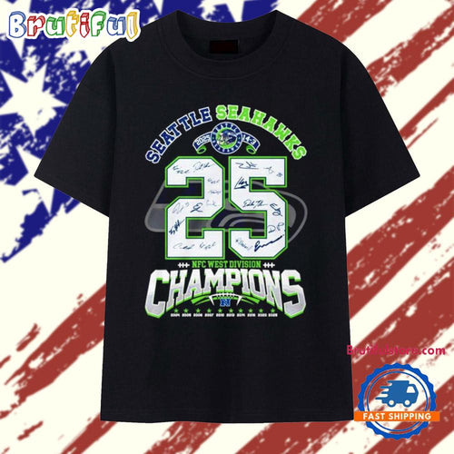 Seattle Seahawks 2025 NFC West Division Champions 25 T Shirt