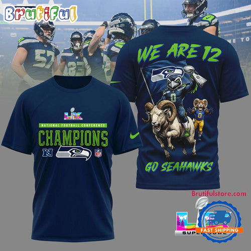 Seattle Seahawks NFL 2026 Super Bowl Mascot All Over Print Shirt