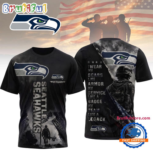 Seattle Seahawks NFL Veterans Legacy Team New Design 3D Shirt