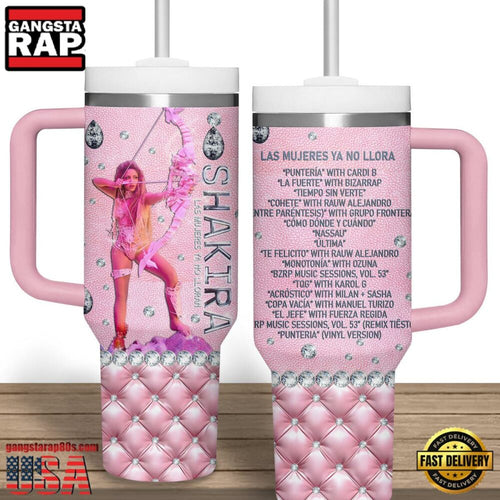 Shakira Music Custom Stanley Quencher 40oz Stainless Steel Tumbler