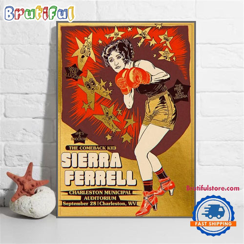 Sierra Ferrell September 28 2024 Charleston Municipal Auditorium Charleston WV Wall Art Poster Canvas