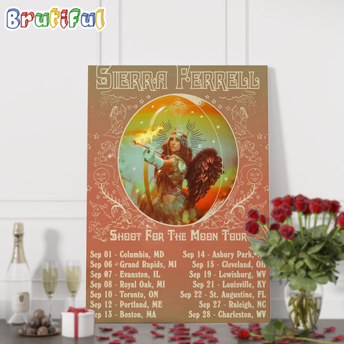 Sierra Ferrell Shoot For The Moon Tour 2024 Wall Art Poster Canvas