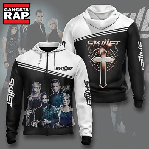 Skillet 48 Music Graphic Signed 3D Hoodie T-Shirt