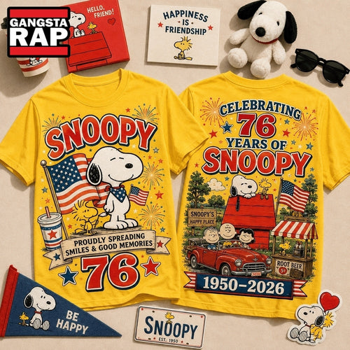 Snoopy 76th Anniversary Patriotic Memories Graphic Shirt