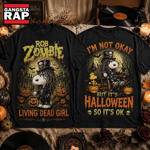 Snoopy x Rob Zombie Living Dead Girl Halloween Hoodie T-Shirt