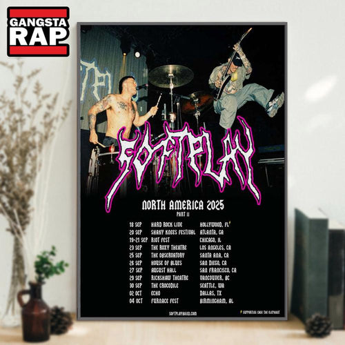 Soft Play North America 2025 Concert Poster Canvas Art