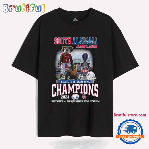 South Albama Jaguars Salute To Veterans Bowl Champion 2024 T Shirt