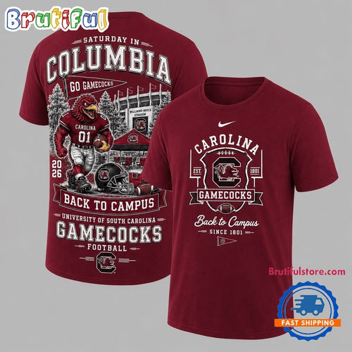 South Carolina Gamecocks 2026 NCAA Back To Campus 3D Shirt