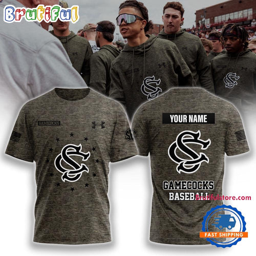 South Carolina Gamecocks NCAA Baseball x Salute to Service 2025 New 3D Shirts