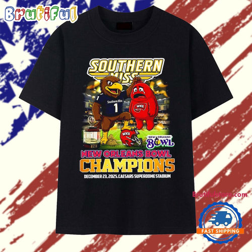 Southern Miss beat Western Kentucky 2026 New Orleans Bowl Champions mascot T Shirt