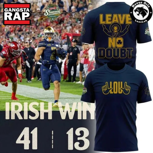 Special For Lou Notre Dame Fighting Irish Football Navy T Shirt