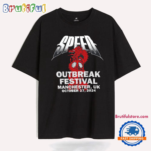 Speed Tour Outbreak Festival Manchester UK Oct 27 2024 T Shirt