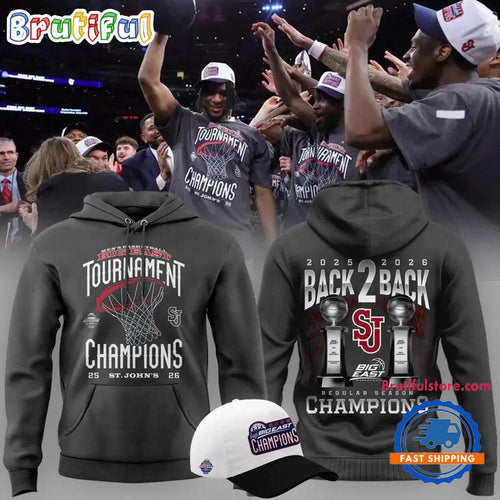 St John’s Red Storm Men’s Basketball 2026 Big East Tournament Champions Hoodie T-Shirt