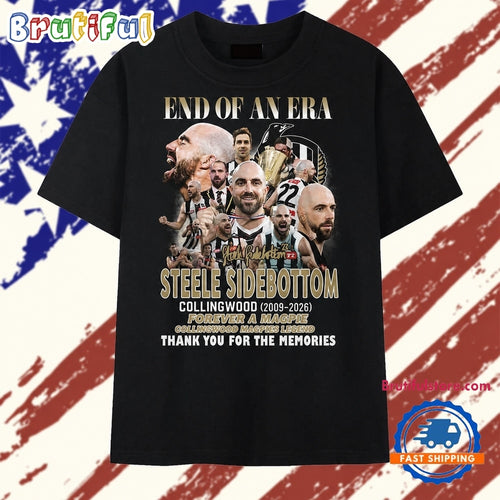 Steele Sidebottom End Of An Era Collingwood Magpies 2009 2026 Legend T Shirt
