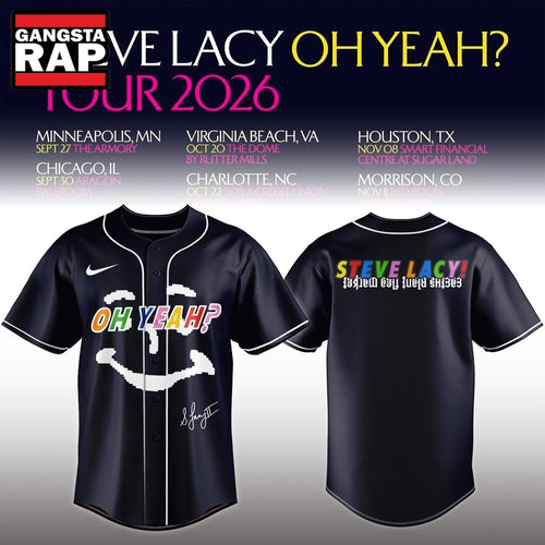 Steve Lacy Oh Yeah Tour 2026 Signature New Design Baseball Jersey