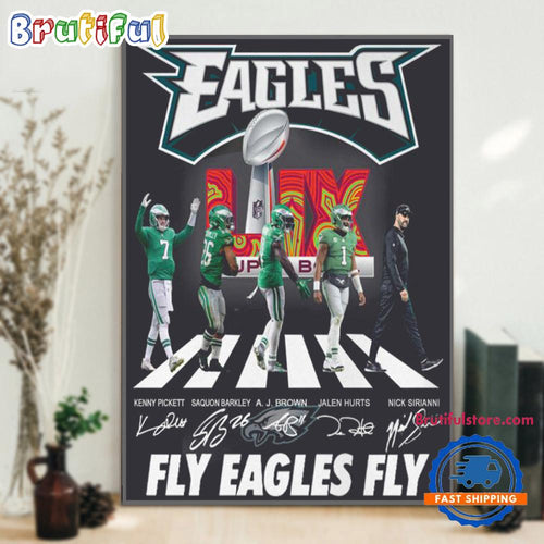 Super Bowl LIX Champions Philadelphia Eagles Go On The Road Wall Art Poster Canvas