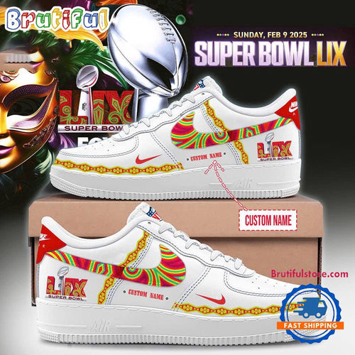 Super Bowl LIX Limited Edition White Air Force 1 Shoes