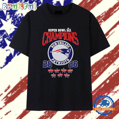 Super Bowl LX Champions 2026 New England Patriots T Shirt