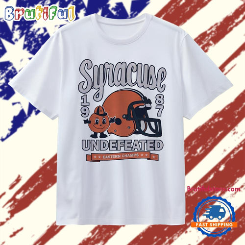 Syracuse Orange mascot 1987 undefeated eastern champs football helmet T Shirt