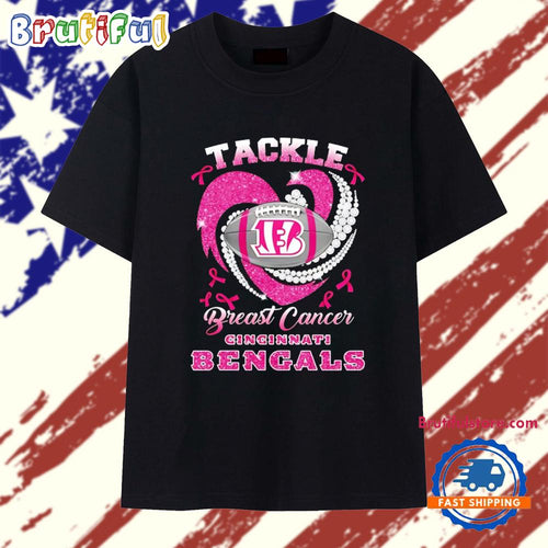 Tackle Breast Cancer Cincinnati Bengals 2025 T Shirt