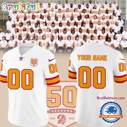 Tampa Bay Buccaneer 50th Season Essential 2025 Football Jersey