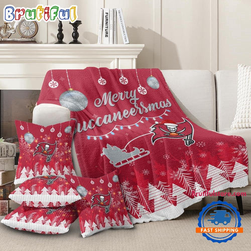 Tampa Bay Buccaneers 2025 NFL Christmas Fleece Blanket, Football Limited Edition Blanket
