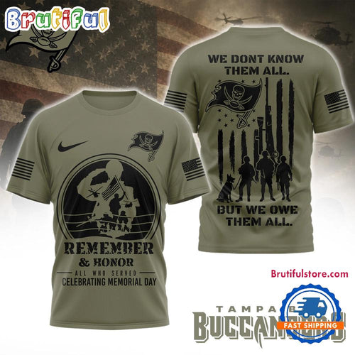 Tampa Bay Buccaneers 2026 NFL Celebrating Memorial Day Limited 3D Shirt