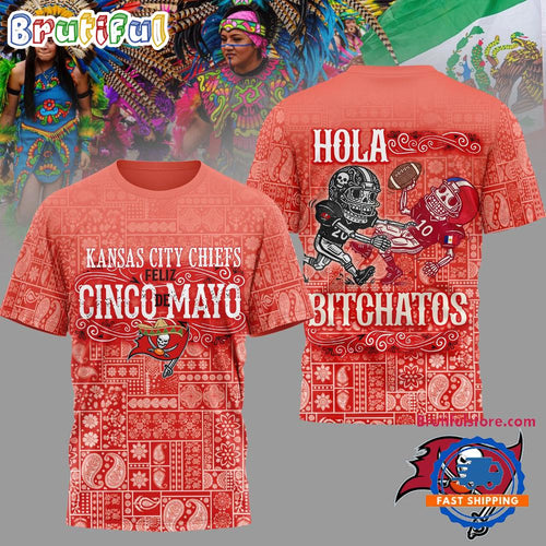 Tampa Bay Buccaneers 2026 NFL Hola Bitchatos Cinco De Mayo Limited Edition 3D T Shirt