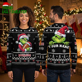 Tampa Bay Buccaneers Grinch Football Custom Name Ugly Christmas Sweater